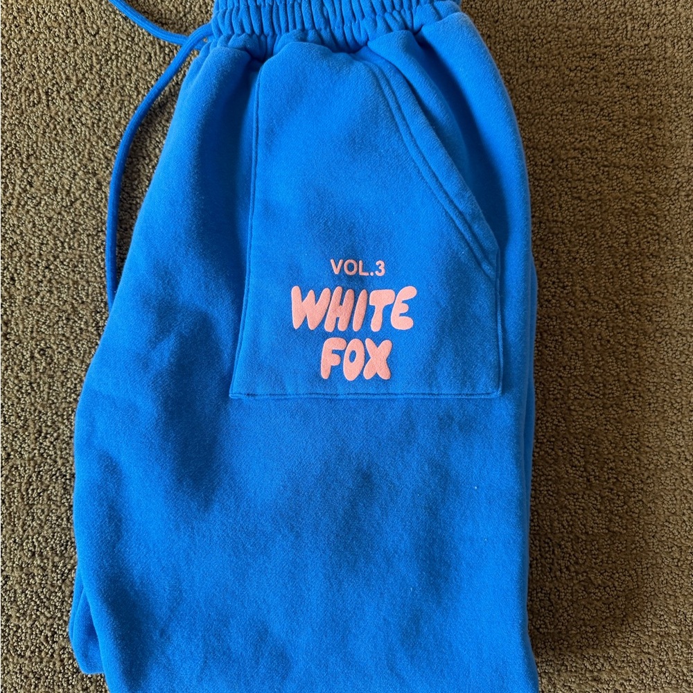 White Fox Blue Sweatsuit